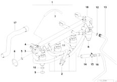 E36 318is M44 Sedan / Fuel Preparation System Fuel Injection System Injection Valve