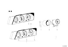 114 2002 M10 Sedan / Instruments Measuring Systems Instruments Mounting Parts-3