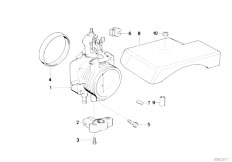 E34 525i M50 Sedan / Fuel Preparation System Throttle Housing Assembly-2