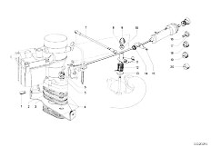 NK 1500 4 Zyl Sedan / Fuel Preparation System/  Carburetor Mounting Parts-2