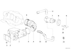 E36 318is M42 Coupe / Fuel Preparation System Volume Air Flow Sensor