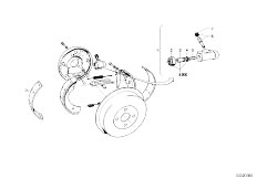 NK 2000tii 4 Zyl Sedan / Brakes/  Rear Wheel Brake