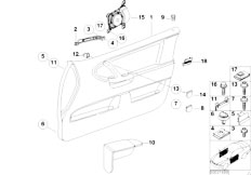 E36 320i M52 Cabrio / Vehicle Trim/  Door Trim Panel Front