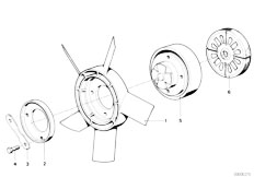 E12 528 M30 Sedan / Engine Cooling System Fan Fan Coupling-2