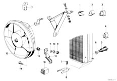 E12 528 M30 Sedan / Engine Electric Additional Fan-2