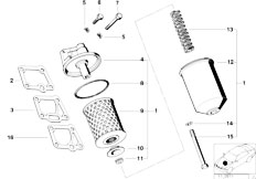 E12 525 M30 Sedan / Engine Lubrication System Oil Filter-2