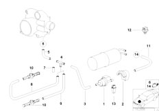 E39 540iP M62 Sedan / Fuel Preparation System Fuel Tank Breath Valve Disturb Air Valve