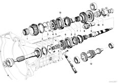 E21 320 M10 Sedan / Manual Transmission/  Getrag 242 Gear Wheel Set Single Parts-2