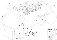 E36 316i 1.9 M43 Compact / Engine Cooling System Water Hoses