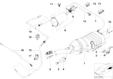 E46 320i M52 Sedan / Exhaust System Rear Silencer With Exhaust Flap