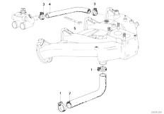 E21 318 M10 Sedan / Engine/  Cooling System Water Hoses