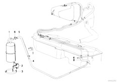 E30 316i M40 Touring / Fuel Supply/  Activated Carbon Container Tubing