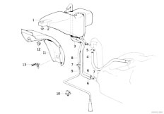 E34 525ix M50 Touring / Fuel Supply/  Expansion Tank Tubing