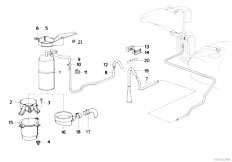 E34 520i M50 Touring / Fuel Supply/  Activated Carbon Container Tubing