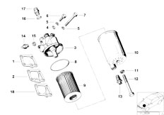 E12 535i M30 Sedan / Engine Lubrication System Oil Filter-2