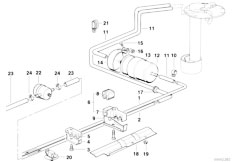 E32 735i M30 Sedan / Fuel Supply/  Fuel Supply Single Filter