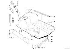 E32 735i M30 Sedan / Fuel Supply/  Metal Fuel Tank