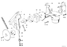 E12 535i M30 Sedan / Engine Lubrication System Oil Pump With Drive