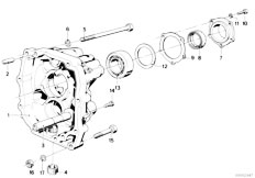 E12 518i M10 Sedan / Manual Transmission/  Getrag 245 10 11 Cover Attach Parts