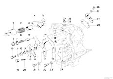 E30 320i M20 Cabrio / Manual Transmission/  Getrag 240 Inner Gear Shifting Parts