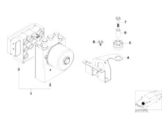 E36 318i M43 Cabrio / Brakes/  Asc Hydro Unit Control Unit Support-2