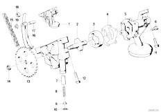 E34 530i M30 Sedan / Engine/  Lubrication System Oil Pump With Drive