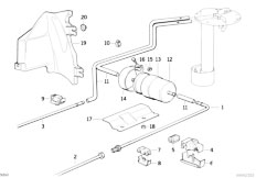 E32 730i M60 Sedan / Fuel Supply/  Fuel Supply Single Filter