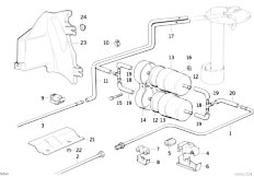 E32 740i M60 Sedan / Fuel Supply/  Fuel Supply Double Filter