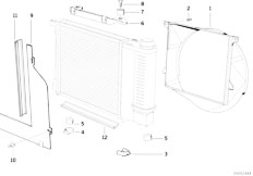 E30 318i M40 Cabrio / Radiator Fan Shroud