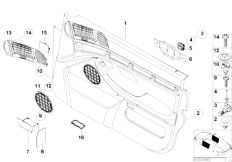 E39 520d M47 Sedan / Vehicle Trim/  Door Trim Panel Front Side Airbag