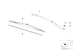 Z3 Z3 2.8 M52 Coupe / Vehicle Electrical System/  Wiper Arm Wiper Blade