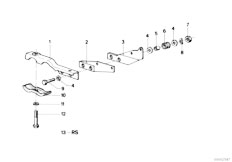 E12 528 M30 Sedan / Exhaust System/  Exhaust Suspension Parts-3