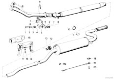 E12 518 M10 Sedan / Exhaust System/  Exhaust Suspension Parts