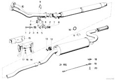 E12 520i M10 Sedan / Exhaust System/  Exhaust Suspension Parts