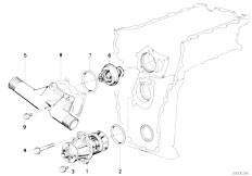 E36 318is M42 Coupe / Engine/  Waterpump Thermostat