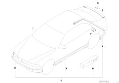 E39 530i M54 Sedan / Vehicle Trim/  Aerodynamics Package