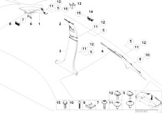 E39 525tds M51 Sedan / Vehicle Trim/  Trim Panel A B C Column