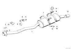 E30 318i M40 4 doors / Exhaust System/  Rear Silencer