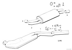 E30 324td M21 4 doors / Exhaust System Exhaust Assembly Without Catalyst