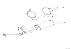 E30 325i M20 4 doors / Exhaust System/  Exhaust System Rear