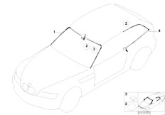 Z3 Z3 M3.2 S50 Coupe / Vehicle Trim/  Glazing Single Parts
