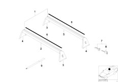 E36 323i M52 Coupe / Universal Accessories/  Rack Support-2