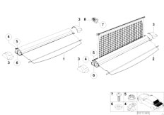 Z3 Z3 M3.2 S50 Coupe / Vehicle Trim/  Netted Blind F Sight Protection