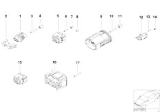 E39 530d M57 Sedan / Vehicle Electrical System/  Various Plugs According To Application