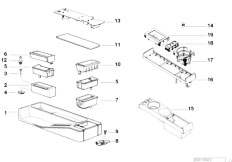 E36 320i M52 Cabrio / Vehicle Trim/  Centre Console Cubbies