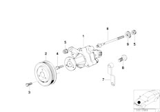 E38 735i M62 Sedan / Steering/  Power Steering Pump