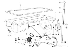 E36 M3 3.2 S50 Coupe / Engine/  Oil Pan Oil Level Indicator