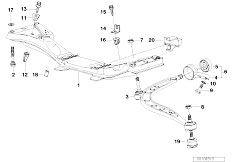 E36 328i M52 Coupe / Front Axle/  Front Axle Support Wishbone
