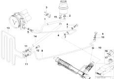 E39 530i M54 Touring / Steering/  Hydro Steering Oil Pipes