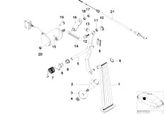 E36 M3 3.2 S50 Sedan / Pedals Acc Pedal Acceler Pedal Assy Potentiom